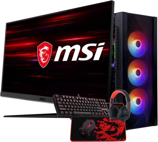 Nanotech Gaming PC Bundle with 40 Series GPU: Intel Core i5 14400F, Nvidia RTX 4060 OC 8GB, 32 RAM 3200Mhz, 1TB SSD, 650W PSU + 24 Inch 144Hz Monitor + Gaming Keyboard Mouse & Headset, Wi-Fi, Win 11 - product view 3 of 6