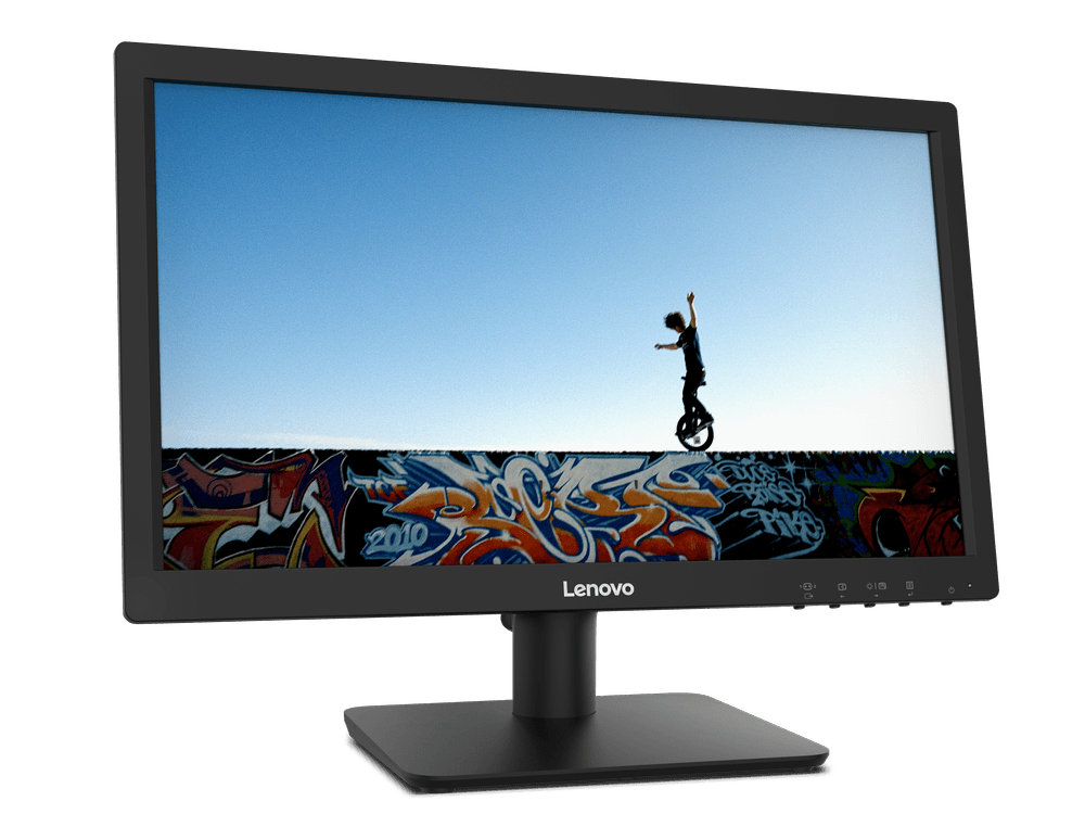Lenovo Lenovo D19-10 18.5" HD TN Businesses Monitor, WLED Anti-glare 16:9 Display, 5ms Response Time, 16.7M Colors with 72% NTSC, 1x HDMI 1.4, 1x VGA, Black | 61E0KCT6UK - product view 3 of 8