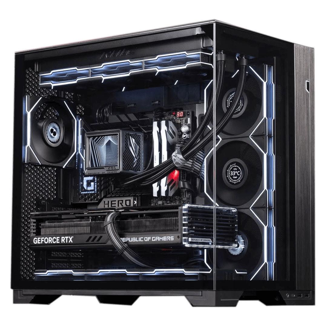 LIAN LI Extreme Compact Gaming PC, Core Ultra 7 265KF, RTX 4080 Super 16GB OC, 64GB (2x32GB) 6000MTs, 990 PRO 4TB NVMe, 1000W, Extreme AIO Cooler - product view 2 of 6
