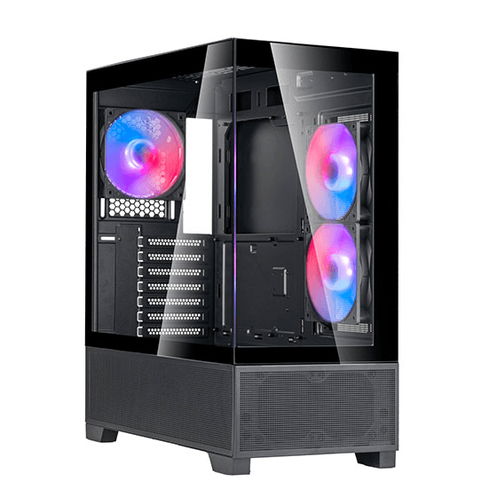 Silverstone Lucid 05 ATX Case, Bold 270° Panoramic View, upto 360mm Radiators, GPU up to 410mm, Type-C | SST-LD05-B-ARGB