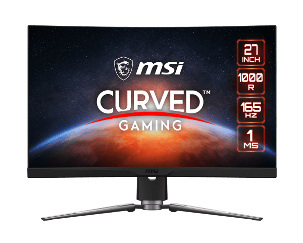 MSI MSI MAG ARTYMIS 274CP, 27" Gaming Monitor, 1920 x 1080 (FHD), VA, 165Hz, FreeSync Premium, HDR Ready HDMI, Displayport, USB C, Tilt, Swivel, Height Adjustable - product view 2 of 5