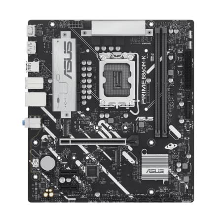 Asus ASUS PRIME B860M-K LGA 1851 micro-ATX Motherboard, 2x DIMM slots, max. 128GB, DDR5, 2x M.2 slots and 4 x SATA 6Gb/s ports, 2.5Gb Ethernet, PCIe 5.0 | 90MB1JT0-M0EAY0 - product view 2 of 7