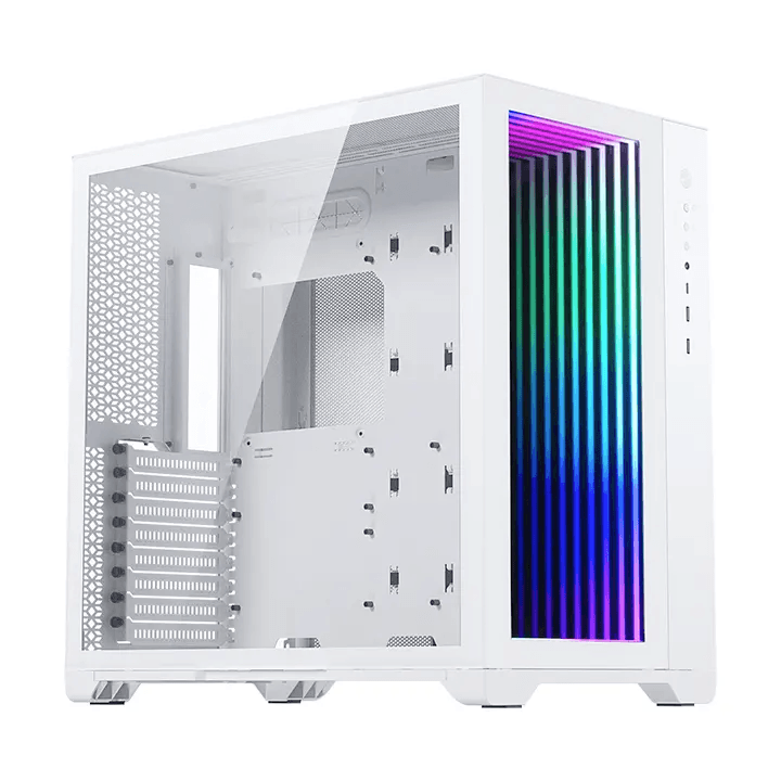 Magnium Gear NEO QUBE 2 Infinity Mirror White Mid-Tower Case, Dual HDD cage (removable), Triple SSD bracket, Velcro-tie cable management, Up to 9x 120 mm & 4x 140mm fan locations, 360 Radiator support, Up to 280mm wide E-ATX motherboard | MG-NE620QI_DWT02 – Buy Online