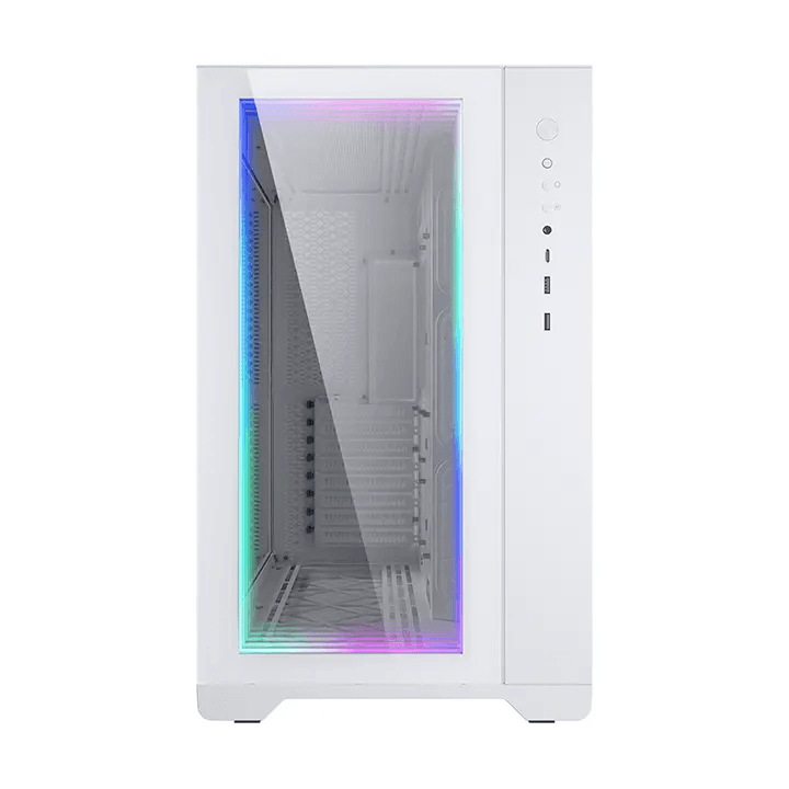 PHANTEKS Magnium Gear NEO QUBE 2 Infinity Mirror White Mid-Tower Case, Dual HDD cage (removable), Triple SSD bracket, Velcro-tie cable management, Up to 9x 120 mm & 4x 140mm fan locations, 360 Radiator support, Up to 280mm wide E-ATX motherboard | MG-NE620QI_DWT02 - product view 2 of 9