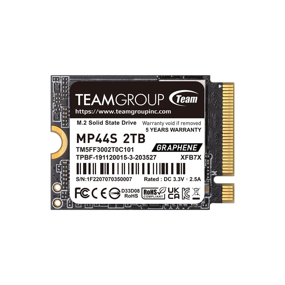 TEAMGROUP Team Group MP44S M.2 2230 2TB PCIe 4.0 x4 with NVMe, STEAM Deck Compatible, Internal Solid State Drive (SSD) | TM5FF3002T0C101 - product view 3 of 4