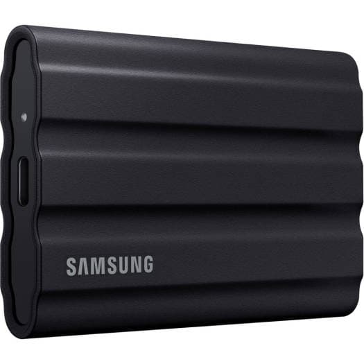 SAMSUNG Samsung T7 Shield 1TB Portable External SSD, USB 3.2 Gen2 Interface (10 Gbps), Read/Write Speeds Up to 1050/1000 MB/s, AES 256-bit Encryption, Rugged, IP65 Dust & Water Resistant, Black | MU-PE1T0S/WW - product view 2 of 5