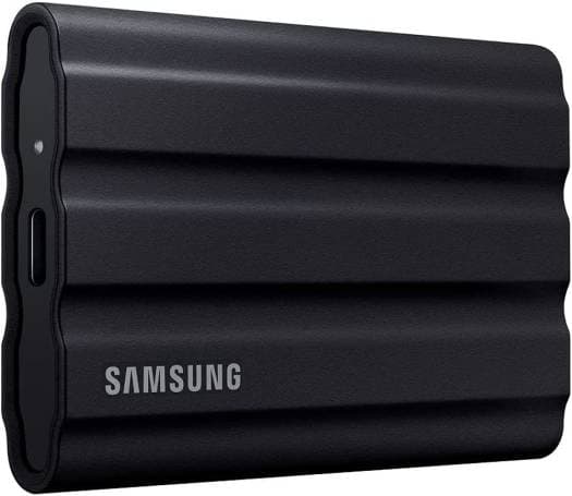 SAMSUNG Samsung T7 Shield 4TB Portable External SSD, USB 3.2 Gen2 Interface (10 Gbps), Read/Write Speeds Up to 1050/1000 MB/s, AES 256-bit Encryption, Rugged, IP65 Dust & Water Resistant, Black | MU-PE4T0S/WW - product view 1 of 6