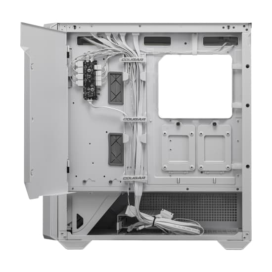 Cougar Cougar MX600 RGB ATX Full Tower PC Case, Up to 360MM Radiator, 4xARGB Pre-Installed Fans, USB-C Gen2x1, USB 3.0x2, Audio, RGB Button, White | 3857C90.0002 - product view 2 of 6