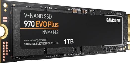 SAMSUNG Samsung 970 EVO Plus 1TB NVMe PCIe M.2 2280 Internal Solid State Drive, Up to 3500 MB/s Read Speed & 3300 MB/s Write Speeds, 1.5 Million Hours MTBF, V-NAND 3-bit MLC, Black | MZ-V7S1T0BW - product view 3 of 5
