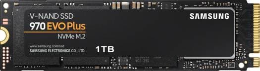 SAMSUNG Samsung 970 EVO Plus 1TB NVMe PCIe M.2 2280 Internal Solid State Drive, Up to 3500 MB/s Read Speed & 3300 MB/s Write Speeds, 1.5 Million Hours MTBF, V-NAND 3-bit MLC, Black | MZ-V7S1T0BW - product view 1 of 5