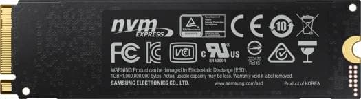 SAMSUNG Samsung 970 EVO Plus 1TB NVMe PCIe M.2 2280 Internal Solid State Drive, Up to 3500 MB/s Read Speed & 3300 MB/s Write Speeds, 1.5 Million Hours MTBF, V-NAND 3-bit MLC, Black | MZ-V7S1T0BW - product view 2 of 5