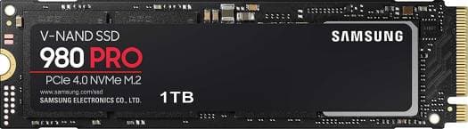 SAMSUNG Samsung 980 Pro 1TB PCIe NVMe Gen4 M.2 Solid State Drive, M.2 (2280), 7,000MB/s Seq. reads, 5,000MB/s Seq. writes, Gaming SSD | MZ-V8P1T0B/AM - product view 3 of 4