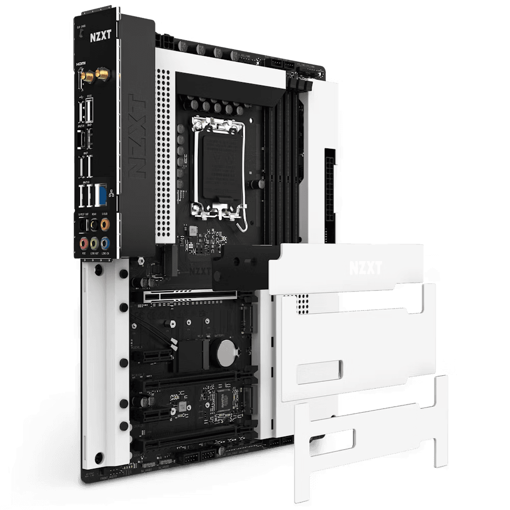 NZXT NZXT N7 Z790 Intel Z790 ATX DDR5 Motherboard, LGA 1700, 4x DIMM Slots, Max Memory 192GB DDR5, PCIe 5.0, M.2, RTL8125BG 2.5G LAN, ALC1220 Codec, Wi-Fi 6E, Bluetooth | N7-Z79XT-W1 - product view 1 of 5