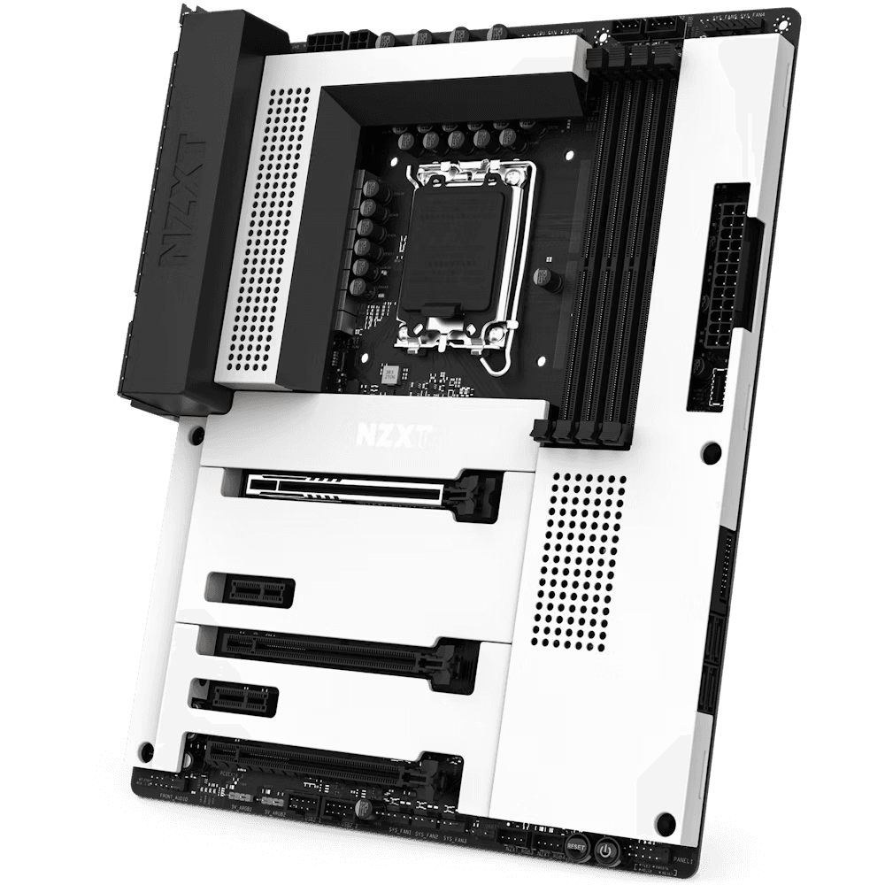 NZXT NZXT N7 Z790 Intel Z790 ATX DDR5 Motherboard, LGA 1700, 4x DIMM Slots, Max Memory 192GB DDR5, PCIe 5.0, M.2, RTL8125BG 2.5G LAN, ALC1220 Codec, Wi-Fi 6E, Bluetooth | N7-Z79XT-W1 - product view 2 of 5