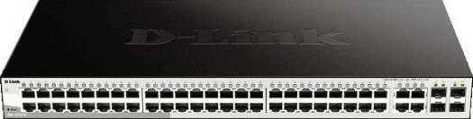 D-link D-Link 52 Port Gigabit Smart Managed Switch - 48x 10/100/1000BASE-T Ports, 4x Gigabit GbE/SFP, Advanced L2 Switching, L2+ Static Routing | DGS-1210-52 - product view 2 of 2