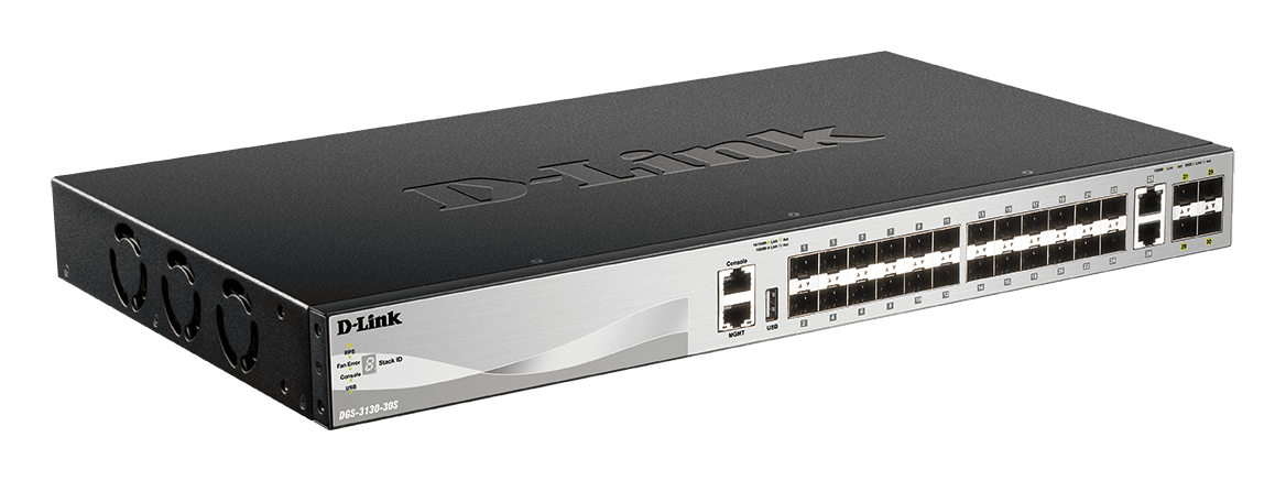 D Link DGS-3130-30S 30-Port Lite Layer 3 Stackable Managed Switch – Buy Online