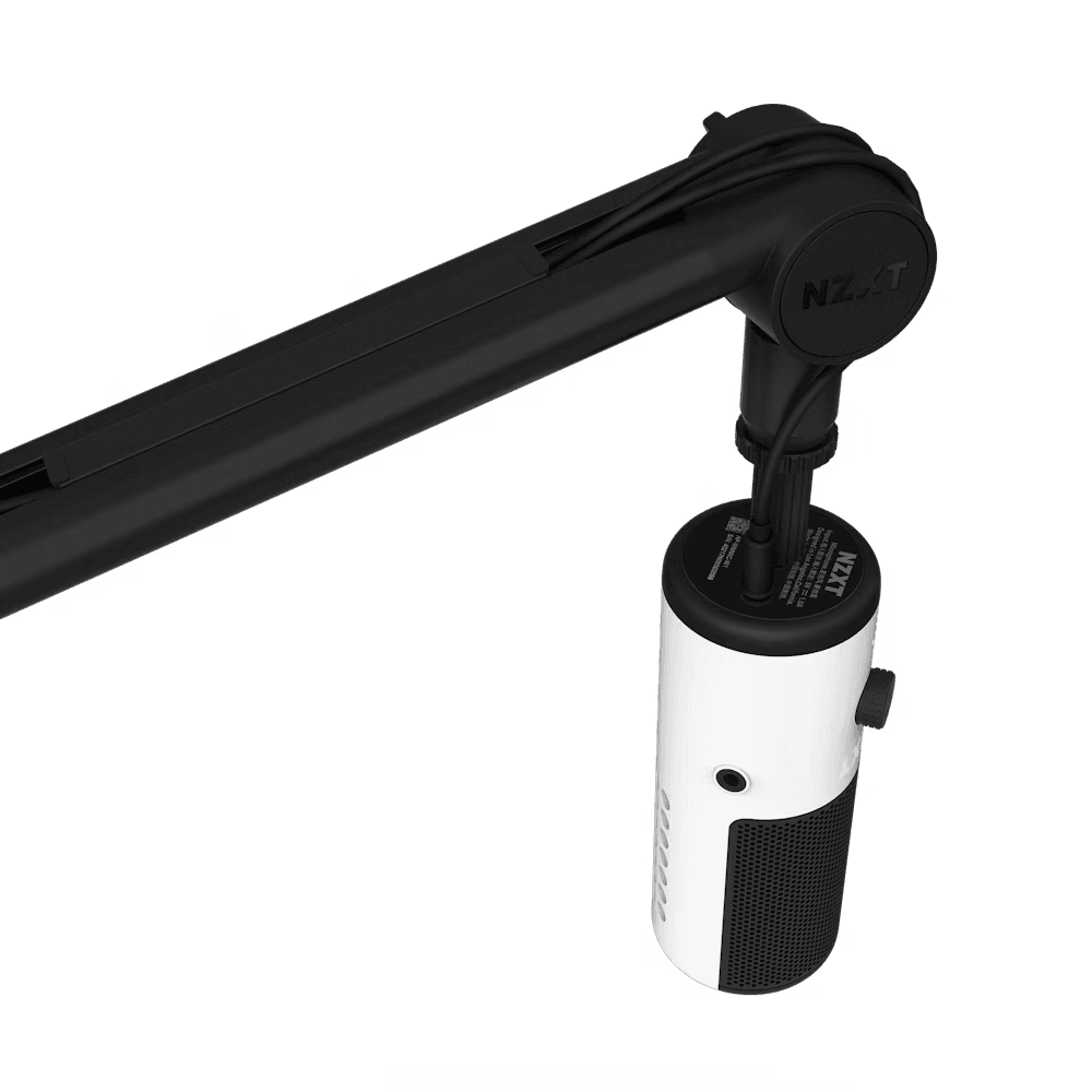 NZXT Boom Arm Mini Compact Low Noise Mini Microphone Boom Arm, Plastic (PA) + metal (Al and Iron), Concealed Cable Management | AP-BOOMS-B1 