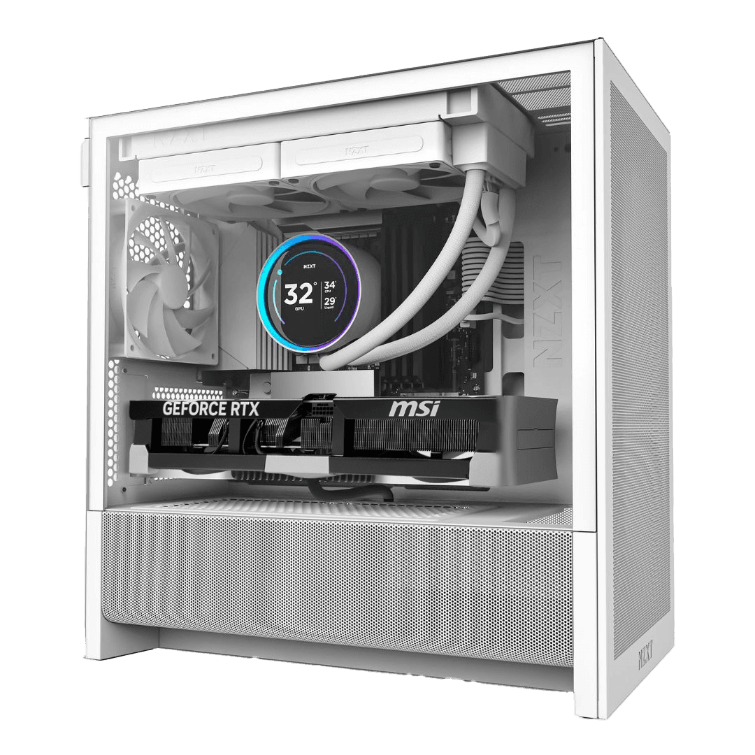 Mini High-End Gaming PC: Intel Core Ultra 7 265F + MSI VENTUS RTX 5090 OC 32GB GDDR7, 64GB DDR5 6000MHz RGB, 2TB PCIe 4.0 NVMe SSD, 240mm LCD AIO, 1200W Gold ATX 3.1 PSU, WiFi 7, NZXT H3 Flow White – Buy Online