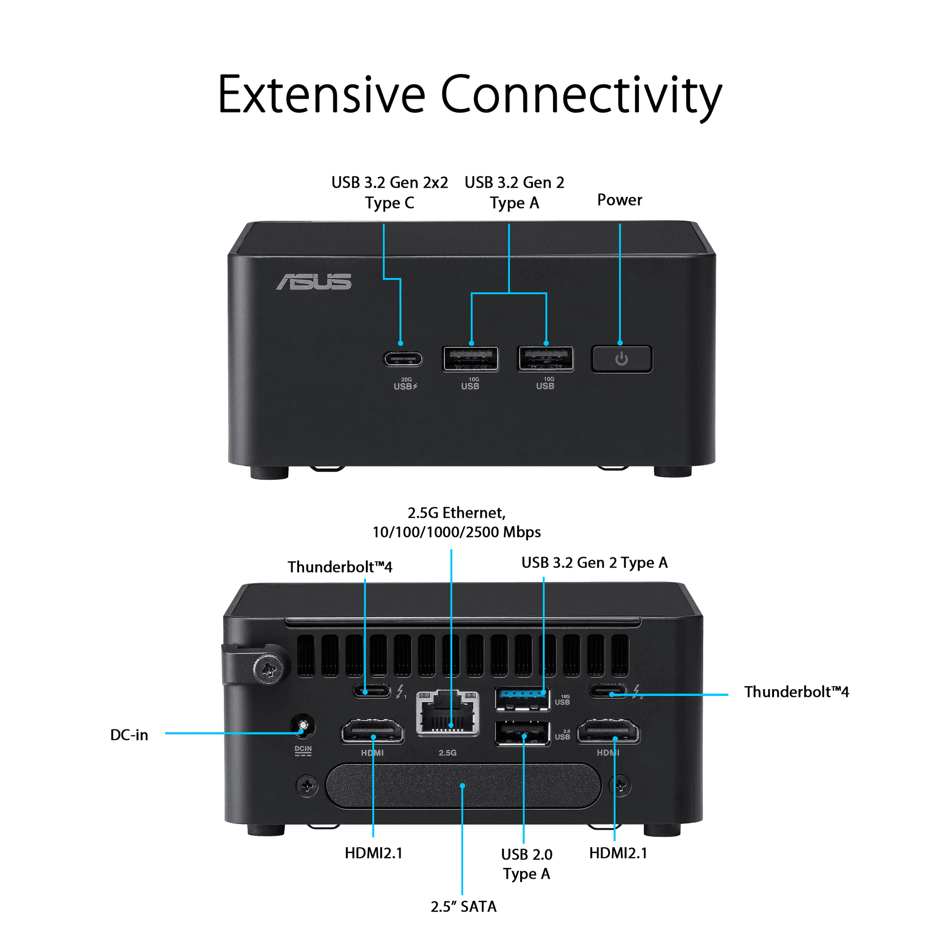Asus ASUS NUC 14 Pro Mini PC (Intel Ultra 5 125H, Intel ARC Graphics, 16GB DDR5, 500GB NVMe SSD) - product view 2 of 2