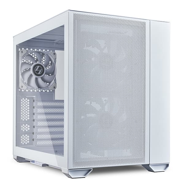 Lian Li O11 Air Mini ATX Mini Tower Computer Case, Tempered Glass, Radiator Support Up to 280mm, 5/7 Expansion Slots, Front 2x140mm PWM Fan, Aluminum Panel, White | G99-O11AMW.00 - product view 1 of 6
