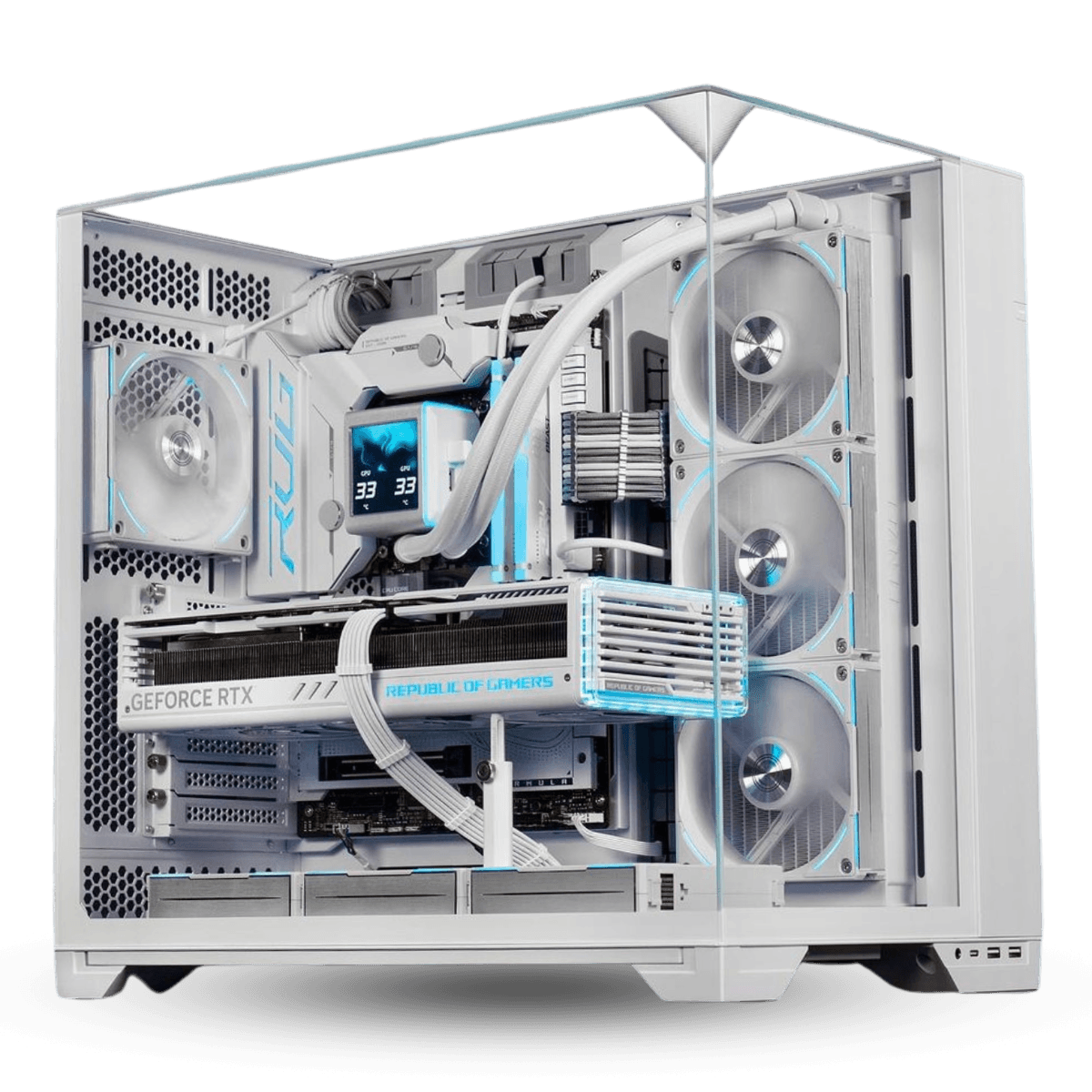 Nanotech Nanotech High-End Custom Gaming PC, Intel Core i9 14900K 24 cores, 32 Threads, RTX 4080 SUPER AERO OC 16 GB, 64GB(2x32) 5200 MHz RAM, 4TB 4.0 NVMe, 1000W 80+ Gold, AIO CPU Liquid Cooler - product view 2 of 5