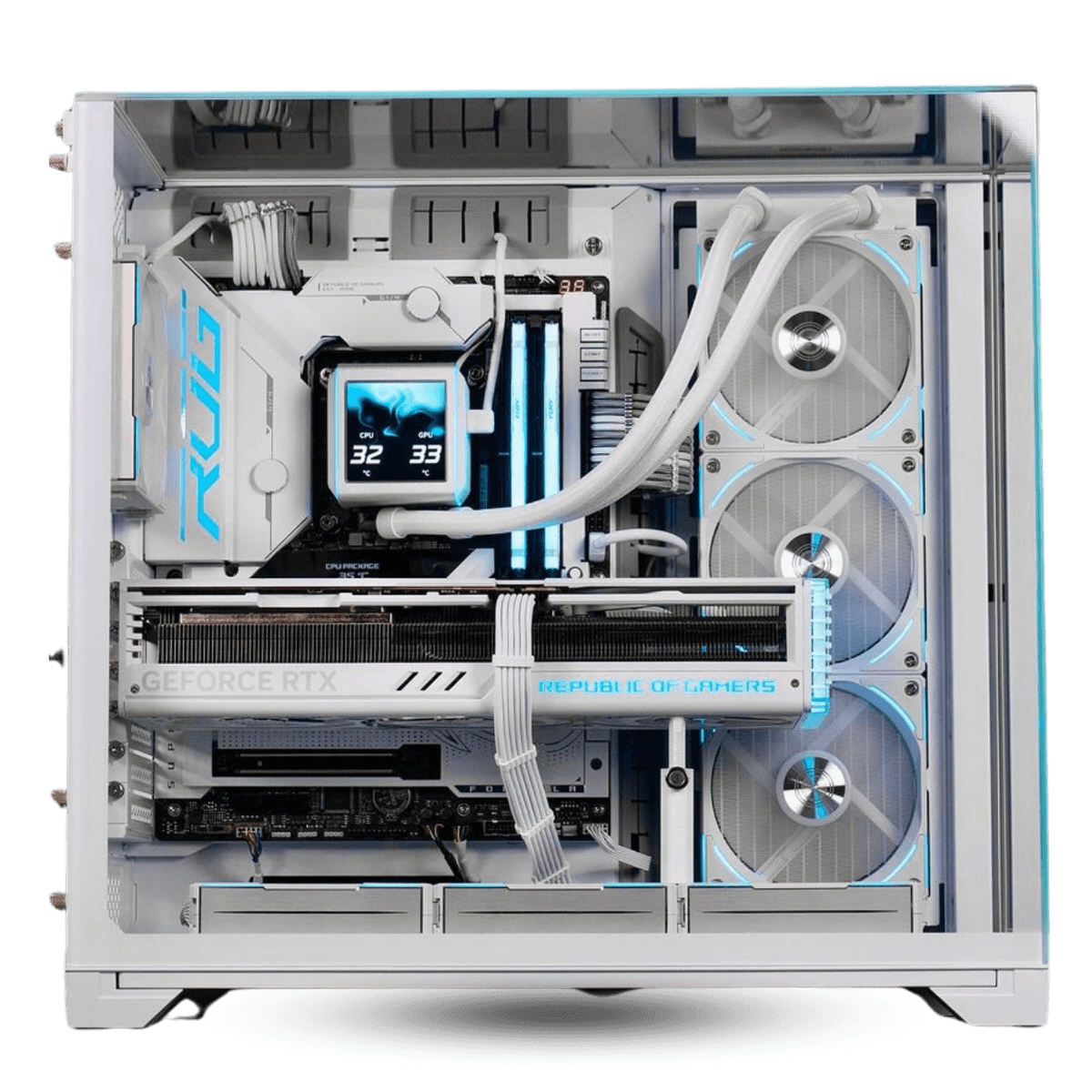 Nanotech Nanotech High-End Custom Gaming PC, Intel Core i9 14900K 24 cores, 32 Threads, RTX 4080 SUPER AERO OC 16 GB, 64GB(2x32) 5200 MHz RAM, 4TB 4.0 NVMe, 1000W 80+ Gold, AIO CPU Liquid Cooler - product view 1 of 5