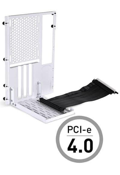 Lian Li O11D MINI/O11 AIR MINI VERTICAL BRACKET KIT 200mm long PCIe Gen4 x16 riser cable, Allows showing graphic card with simple installation and different configurations.| O11DMINI-1W-4