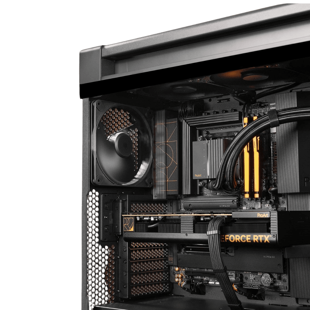 AMD Threadripper Titan 576GB Colossus Worksatation Powered By ASUS, AMD Threadripper 7995WX processor, NVIDIA RTX 6000 ADA 48 GB GPU, 576GB ECC RAM, 4TB NVMe SSD and 22TB Exos X22 HDD - product view 3 of 5