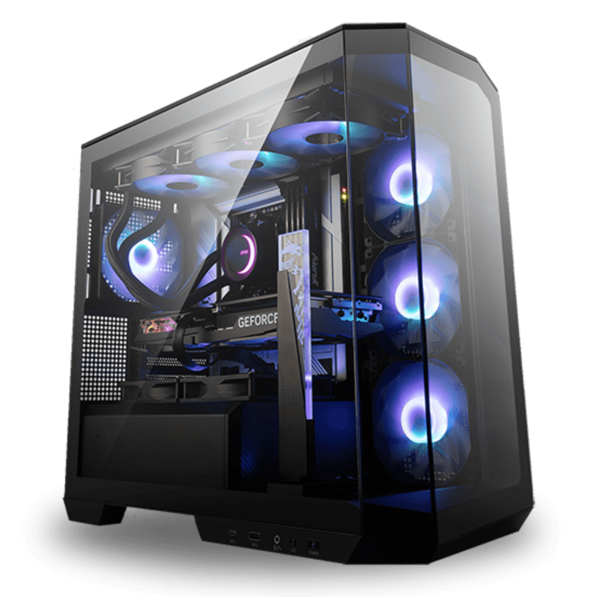 MSI MSI Project Zero Gaming PC, Core i7-14700K, NVIDIA RTX 4080 SUPER 16GB, 32GB DDR5 RAM 6200MHz, 2TB SSD 990 PRO, 850W 80 PLUS, 360mm Liquid Cooler - product view 1 of 1