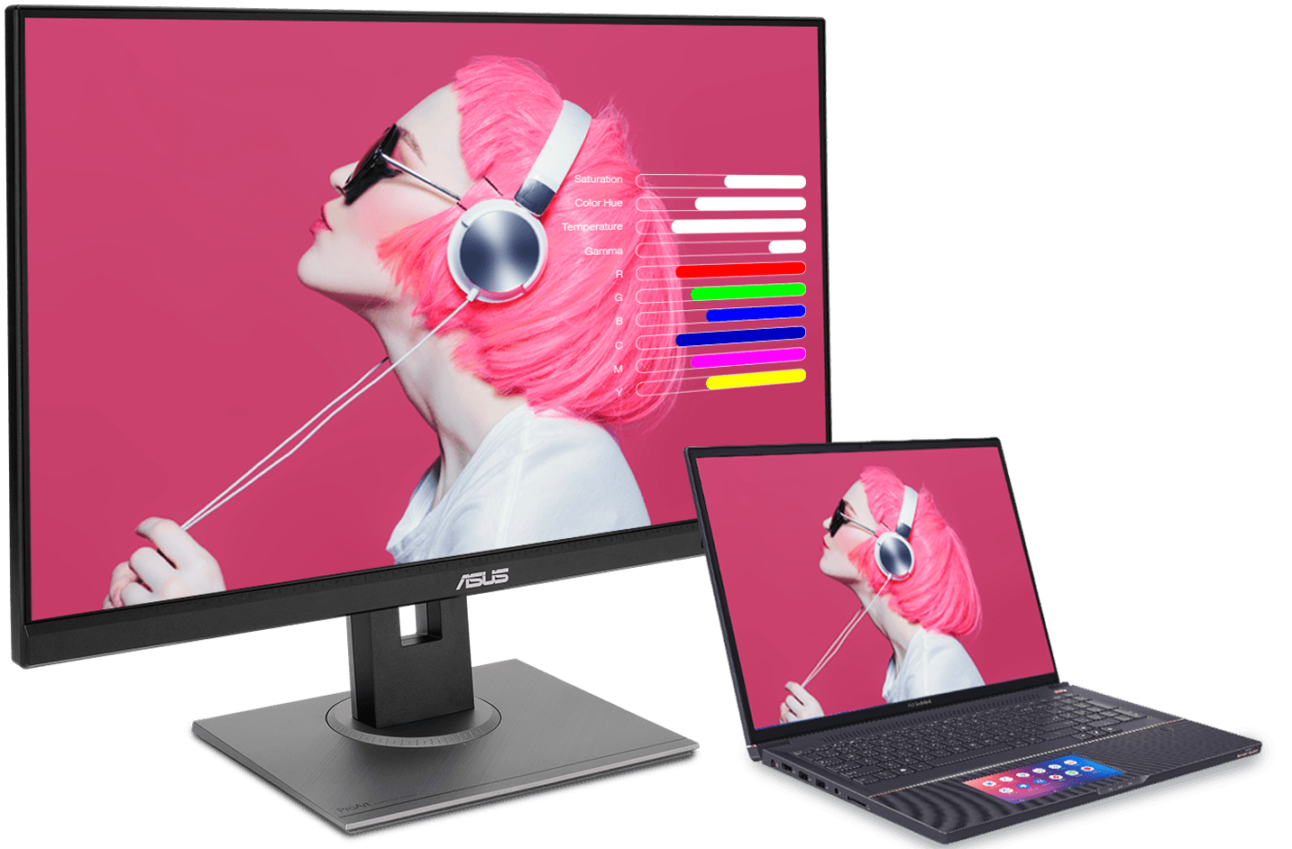 Asus ASUS ProArt Display PA278QV Professional Monitor - 27-inch, IPS, WQHD (2560 x 1440), 100% sRGB, 100% Rec. 709, Color Accuracy ??E < 2, Calman Verified, ProArt Preset, ProArt Palette, Ergonomic Stand, 2 Year Warranty | 90LM05L1-B01370 - product view 2 of 8