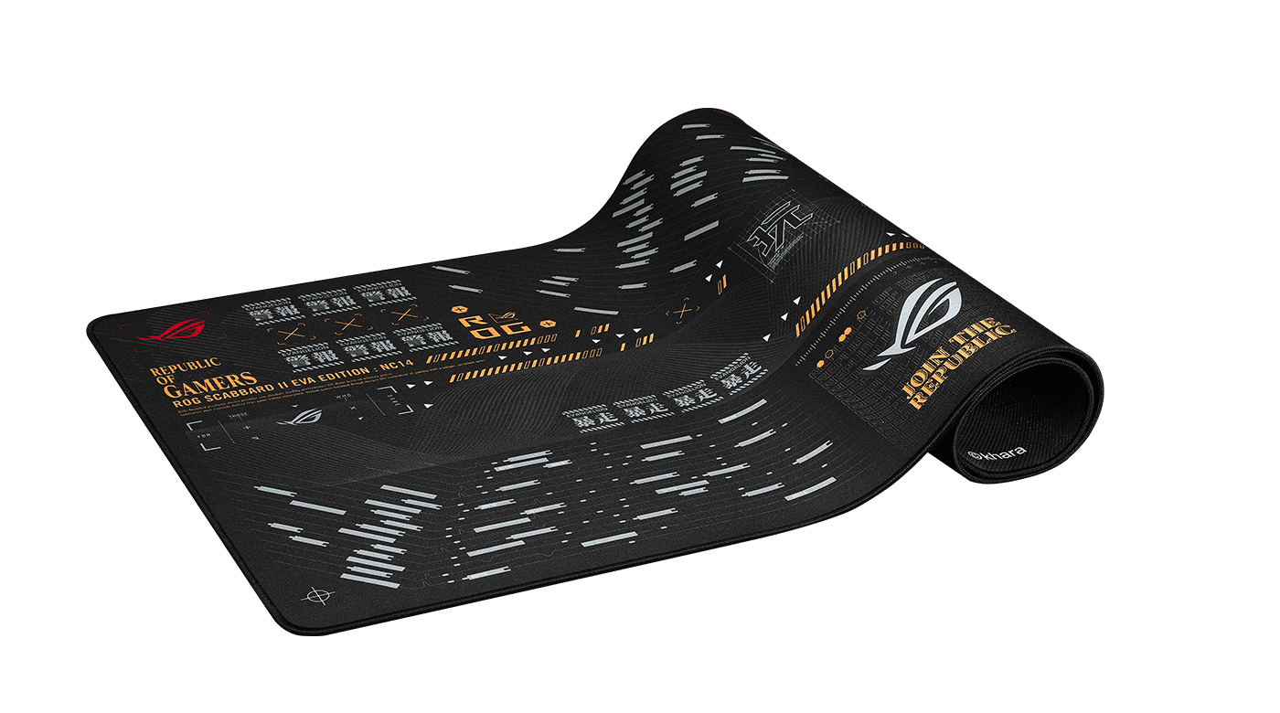 Asus ASUS ROG Scabbard II EVA Edition is a gaming mouse pad with EVA-inspired design, protective nano coating for a water-, oil-and dust-repellent surface 90MP02R0-BPUA00 - product view 2 of 4