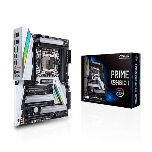 ASUS Prime X299-Deluxe II Motherboard, LGA2066 (Intel Core X-Series), ATX DDR4, M.2 U.2, Thunderbolt 3, USB 3.1, With Dual Gigabit LAN, 802.11AC WiFi | 90MB0ZB0-M0EAY0