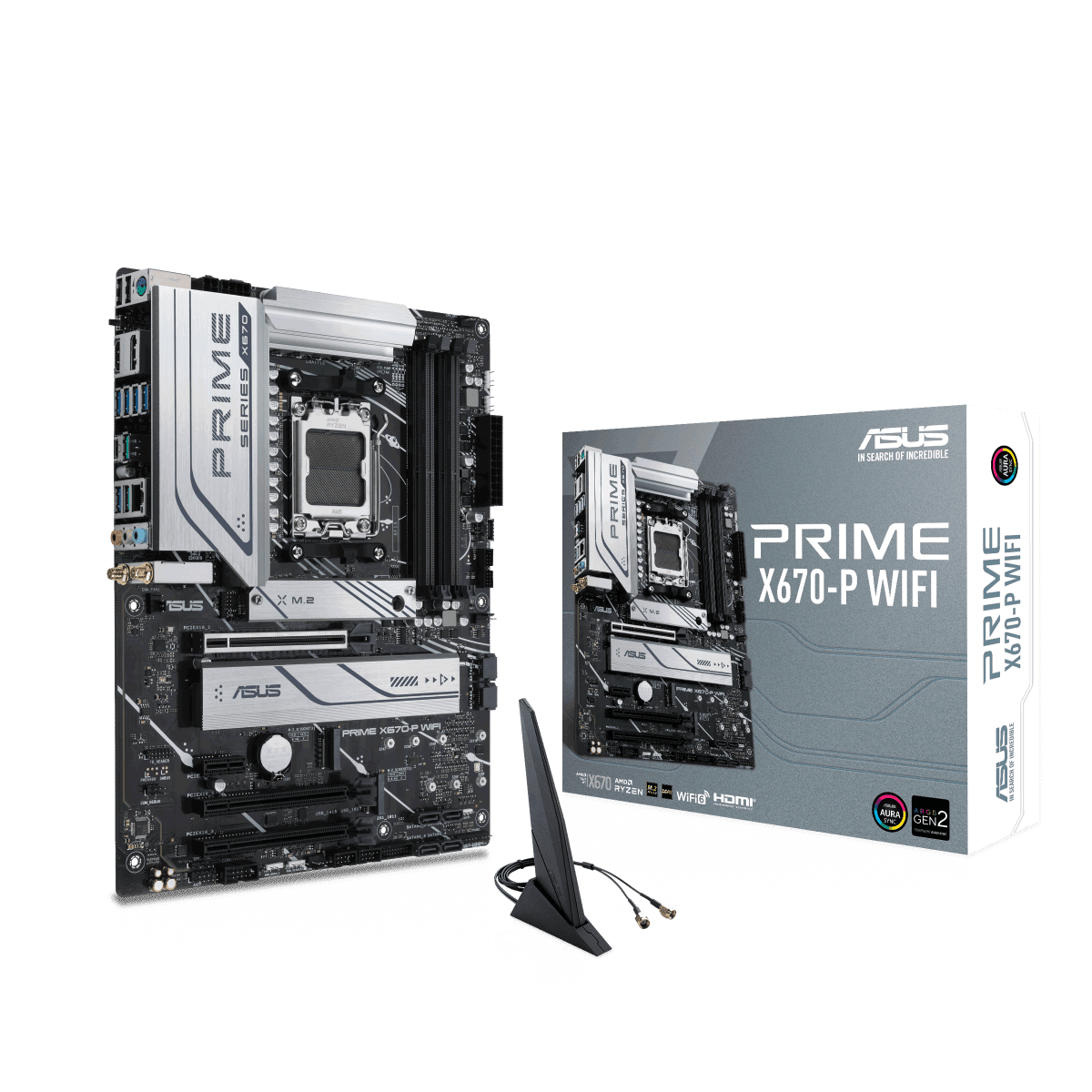 Asus PRIME X670-P WIFI DDR5 Motherboard, AM5, Gen 5 Slot for Storage, DDR5 Support, WiFi 6, 2.5 Gb Ethernet, USB 3.2 Gen 2x2 Type-C, Intelligent Control, Al Cooling II, Easy Customization | 90MB1BV0-M0EAY0 – Buy Online