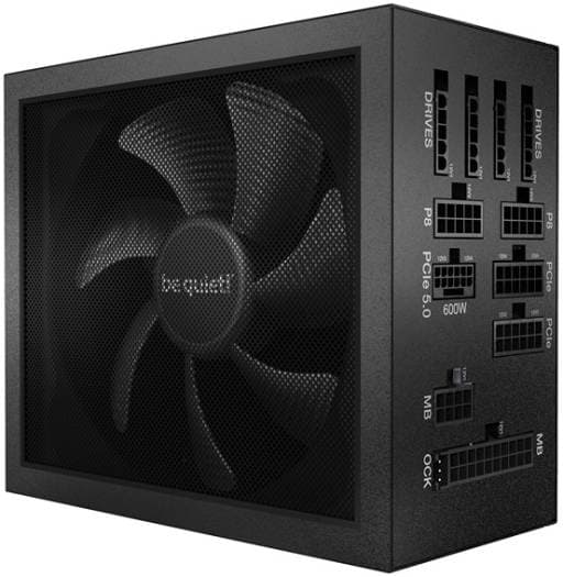 Be quiet! Be Quiet! Dark Power 13 Fully Modular Power Supply, 1000W Power, 80 Plus Titanium Efficiency, 135mm Silent Wings Fan, 12V Rail, Active PFC, Japanese 105?? Capacitors, Black | BN335 - product view 2 of 7