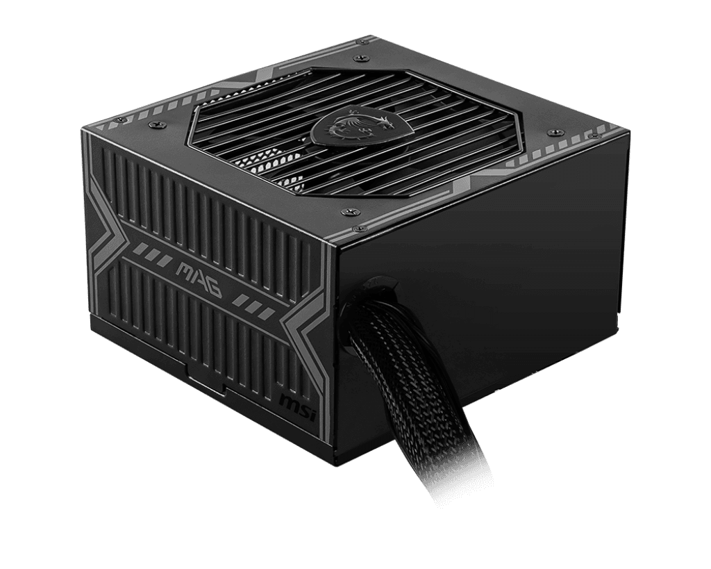 MSI MSI MAG A750BN PCIE5 750W ATX Power Supply (PSU), PCIe 5.0 Ready, 120mm Fan, Active PFC, Sleeve Bearing, 80 PLUS Bronze, Black | 306-7ZP2C18-CE0 - product view 3 of 5