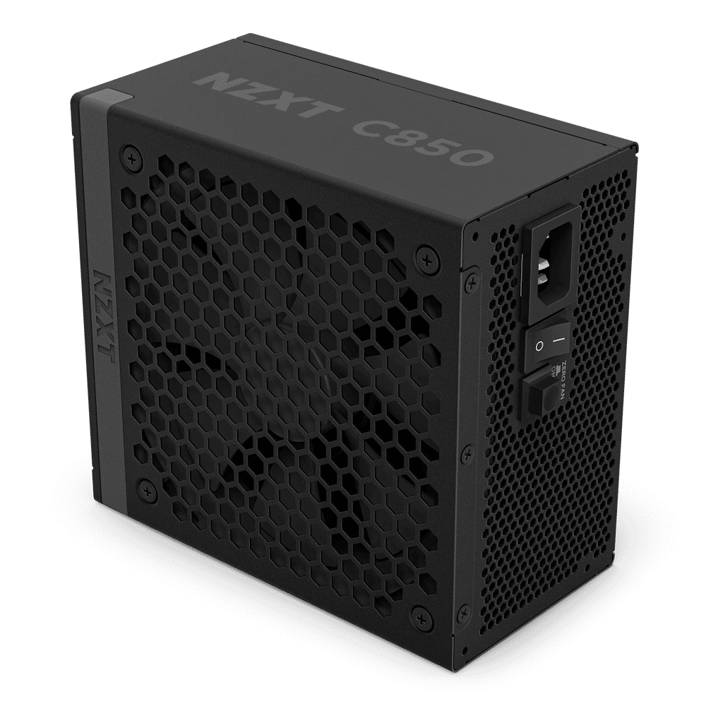 NZXT NZXT C850 80 PLUS Gold Fully Modular Power Supply, 850W, ATX12V v3.1, Fluid Dynamic Bearing, 80 Plus Gold, Japanese Capacitors, Active PF Correction, Black | PA-8G2BB-UK - product view 3 of 6