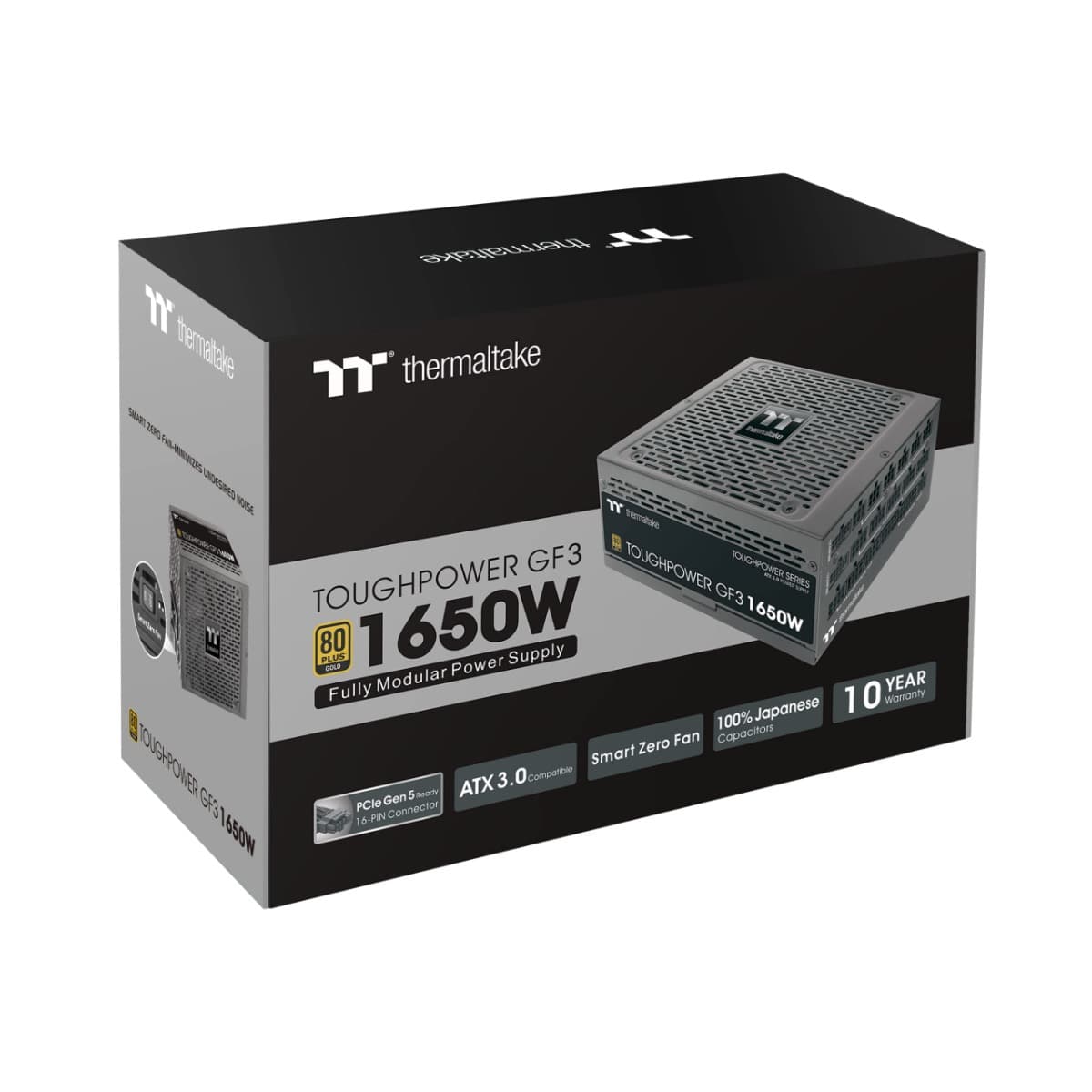 Thermaltake Thermaltake Toughpower GF3 Gold Full Modular Power Supply, TT Premium Edition, 1650W Capacity, 80 PLUS Gold, 140mm Ultra Quiet Smart Zero Fan, PCIe Gen 5.0 & ATX 3 .0, Black | PS-TPD-1650FNFAGK-4 - product view 1 of 11