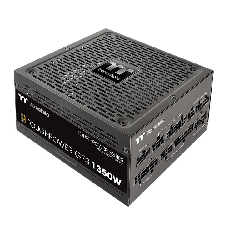 Thermaltake Thermaltake Toughpower GF3 Gold Full Modular Power Supply, TT Premium Edition, 1350W Max Capacity, 80 PLUS Gold, 140mm Ultra Quiet Smart Zero Fan, PCIe Gen 5.0 & ATX 3 .0, Black | PS-TPD-1350FNFAGK-4 - product view 3 of 6