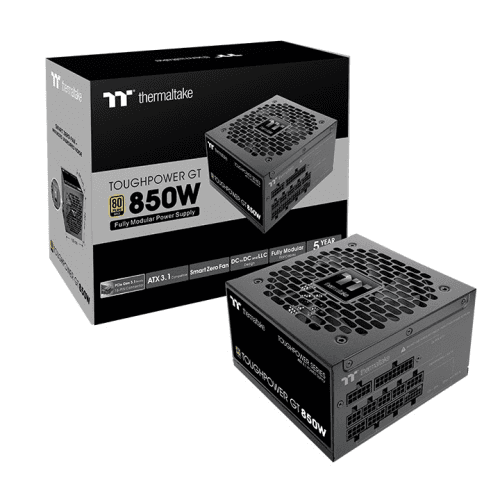 Thermaltake Thermaltake TOUGHPOWER GT 850W Fully Modular Power Supply (PSU), ATX 3.1, 12V-2x6 connector, 80 PLUS Gold, Black | PS-TPT-0850FNFAGK-3 - product view 3 of 6