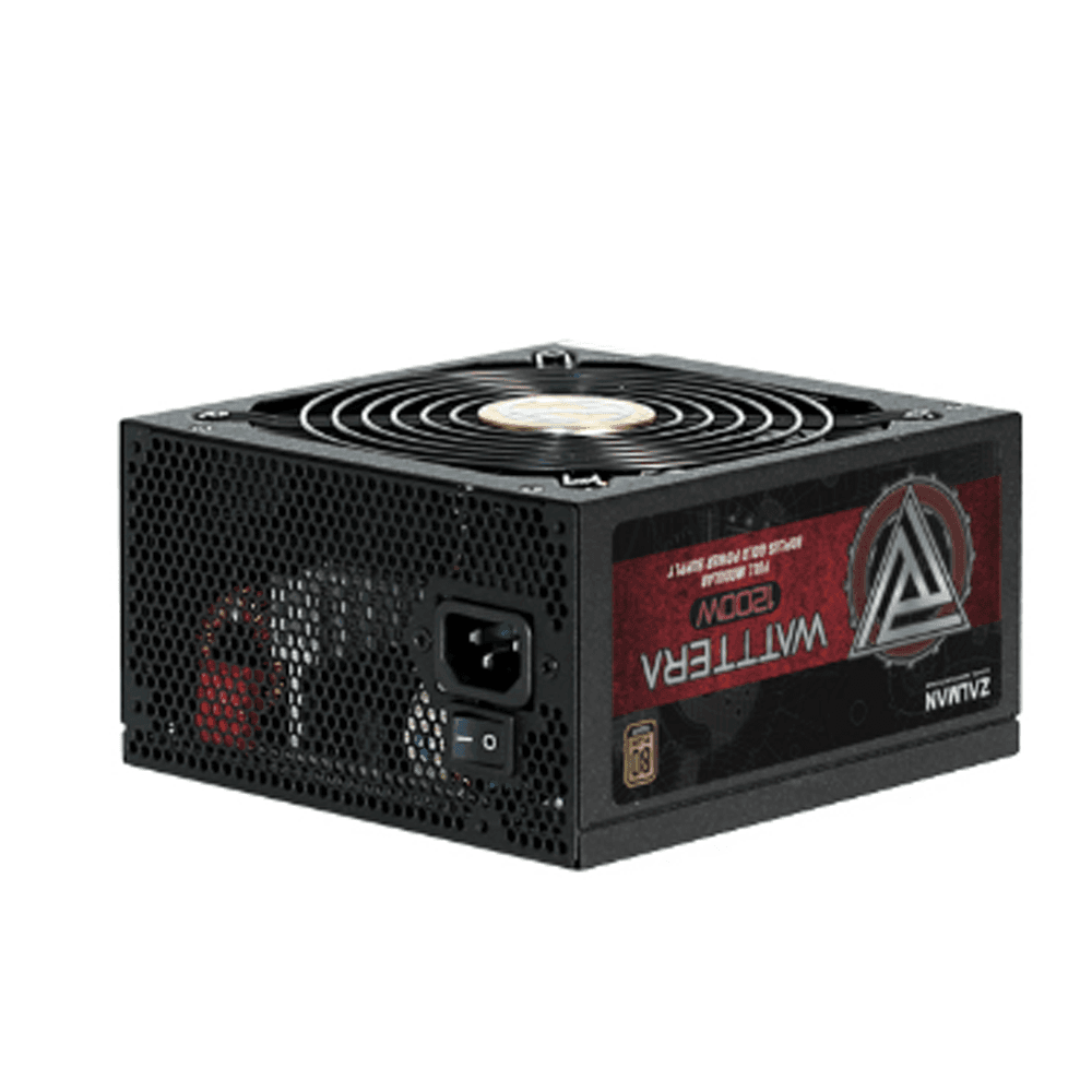 Other Zalman WATTTERA 1200W 80PLUS GOLD Power Supply, 99.9% Active PFC, +12V Output, Two Ball Bearing | ZM1200-EBTII - product view 3 of 4