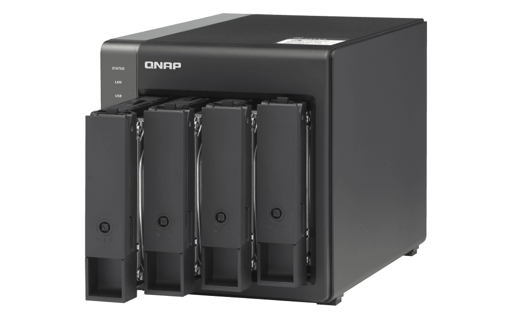 QNAP QNAP TS-431X3-4G-US 4 Bay NAS, AnnapurnaLabs AL-314 Quad-core 1.7GHz Processor, 4GB RAM, 10GbE SFP + Port, 2.5 GbE Port | TS-431X3-4G - product view 3 of 6