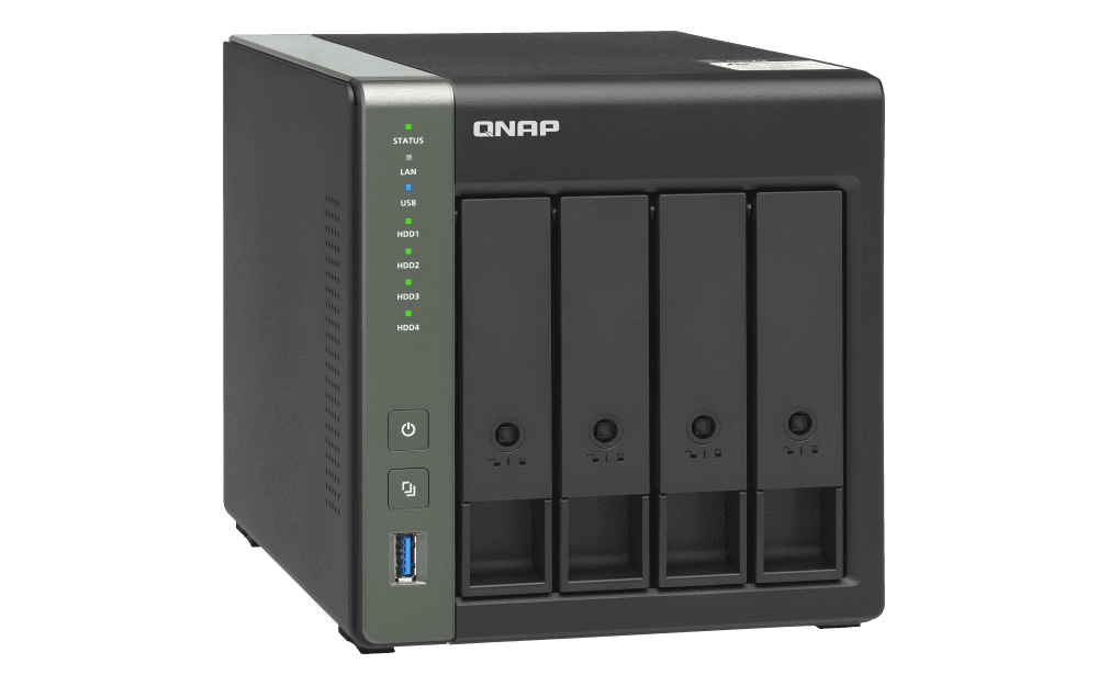 QNAP QNAP TS-431X3-4G-US 4 Bay NAS, AnnapurnaLabs AL-314 Quad-core 1.7GHz Processor, 4GB RAM, 10GbE SFP + Port, 2.5 GbE Port | TS-431X3-4G - product view 1 of 6