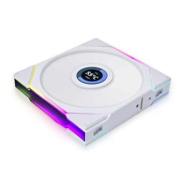 LIAN LI Lian Li UNI FAN TL LCD 120mm ARGB Case Fan, 1.6??? LCD Screen with 400??400 resolution, L-Connect 3, FDB bearing, White | 12TLLCD1W - product view 2 of 2