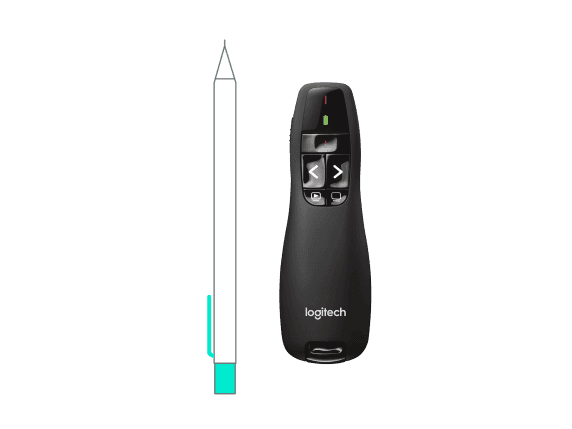 Logitech Logitech R400 LASER PRESENTATION REMOTE For basic slide navigation | 910-001356 - product view 2 of 5