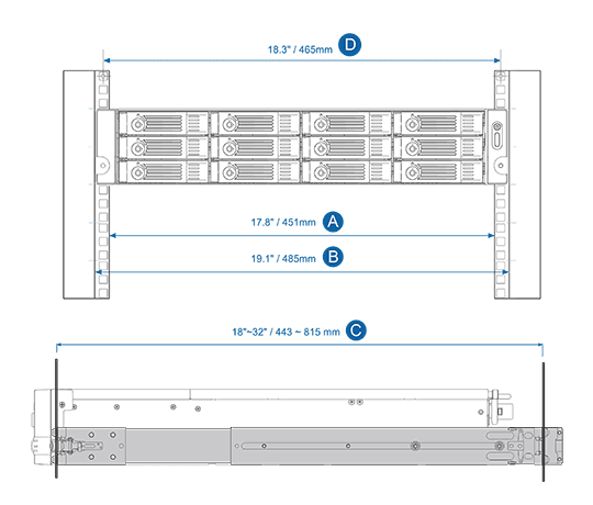 QNAP QNAP B02 RAIL KIT, rail-b02, |EAN: 4712511127386, |UPC: 885022008698 - product view 2 of 2