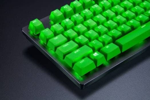 RAZER Razer PBT Keycap Upgrade Set, Doubleshot Molding With Ultra-Thin Font, Fits All Mechanical and Optical Keyboards, US and UK Layout, Green | RC21-01490400-R3M1 - product view 3 of 4