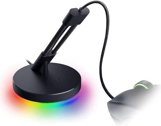 RAZER Razer Mouse Bungee V3 Chroma, Razer Chroma RGB Underglow Lighting, Spring Arm, Clip-On Cable Catch, Rust-Resistant Spring Arm, Anti-Slip Feet, Black | RC21-01520100-R3M1 - product view 2 of 4