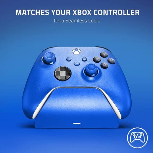 RAZER Razer Universal Quick Charging Stand For Xbox, Powered by USB, Quick Charge, Magnetic Contact System, Shock Blue | RC21-01750200-R3M1 - product view 2 of 4