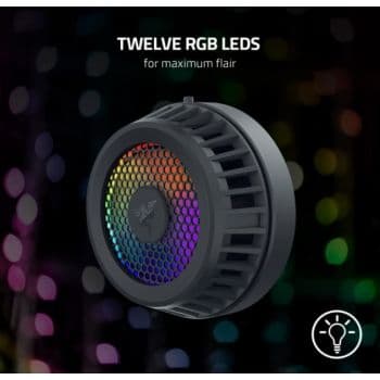 RAZER Razer Chroma MagSafe Compatible Phone Cooler, Advanced Smartphone Cooling Technology, Twelve RGB LEDs, USB Type-C Power Cable, 7 Blade Fan, Up to 6400 Rpm, For iPhone Only | RC21-01790100-R3M1 - product view 2 of 4