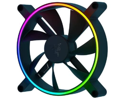 RAZER Razer Kunai Chroma 140mm ARGB PC Fan, PWM Fan Controller Support, Connect Up to 8 Fan, 15-30 dBA??? Noise, Cooling 500-1600 Rpm, 1 Fan, Black | RC21-01800200-R3M1 - product view 3 of 5
